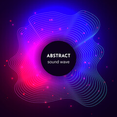 Sound circular wave with light effects