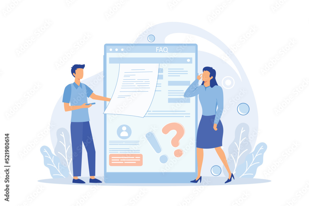 Poster faq website support page, guides page. frequently asked questions or questions and answers, client o