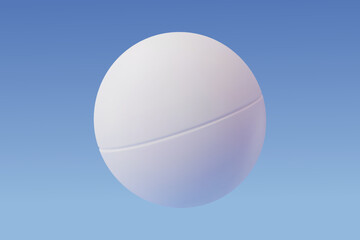 3d Vector white ping pong ball, Sport and Game competition concept.