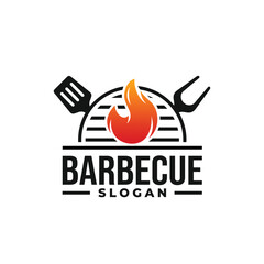 Barbecue logo design vector illustration