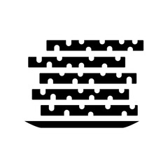 slices plate pineapple glyph icon vector. slices plate pineapple sign. isolated symbol illustration