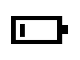 Low battery sign icon,  phone battery low charge sign icon 