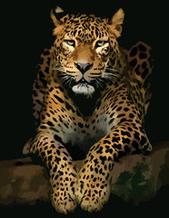 Fototapeta na wymiar Leopard poster