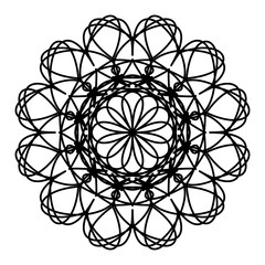 Circular pattern in form of mandala for Henna tattoo decoration Coloring book page Ornamental round lace ornament. Circle black Color mandala design. Decorative abstract ornament Vector mandala EPS 10