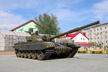 Obraz premium The Square of Military Glory in the Russian city of Nadym in Northern Siberia