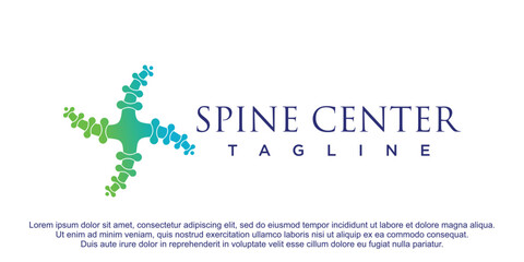 Spine illustration with unique concept premium vector