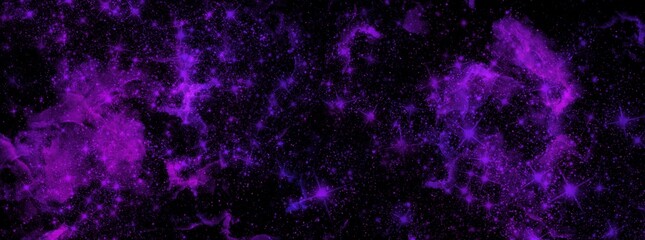 Cosmic background with a blue and pink nebula and stars. Space background with realistic nebula and...