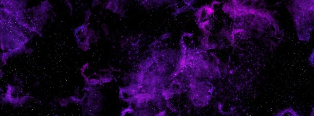 Cosmic background with a blue and pink nebula and stars. Space background with realistic nebula and...
