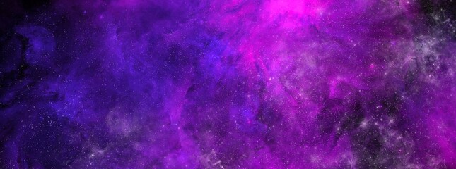 Cosmic background with a blue and pink nebula and stars. Space background with realistic nebula and...