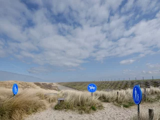 Zelfklevend Fotobehang Hondsbossche Zeewering,  Noord-Holland province, The Netherlands © Holland-PhotostockNL
