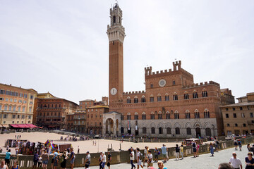 Fototapeta premium Piazza del Campo square the main public space of the historic center of Siena, Tuscany, Italy