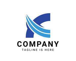 K finance logo design