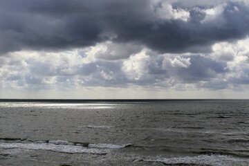 storm clouds over the sea