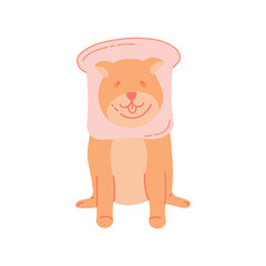 Obraz na płótnie Canvas Doodle Akita - Inu dog isolated on white background. Akita in bread.