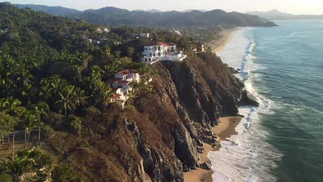 Cliff Side Beach Mansion in Tropical San Pancho Mexico
