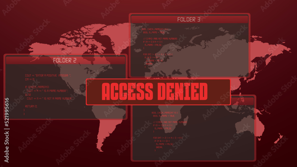 Aufkleber cyber crime attack error distortion message warning, danger digital noise in world background vector