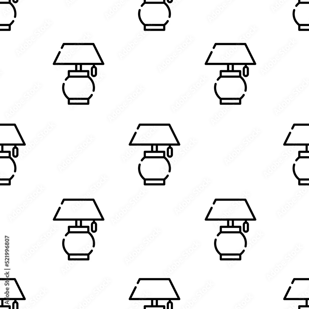 Poster lamp icon pattern. seamless lamp pattern on white background.