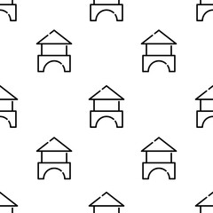 bricks icon pattern. Seamless bricks pattern on white background.