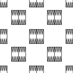 backgammon icon pattern. Seamless backgammon pattern on white background.