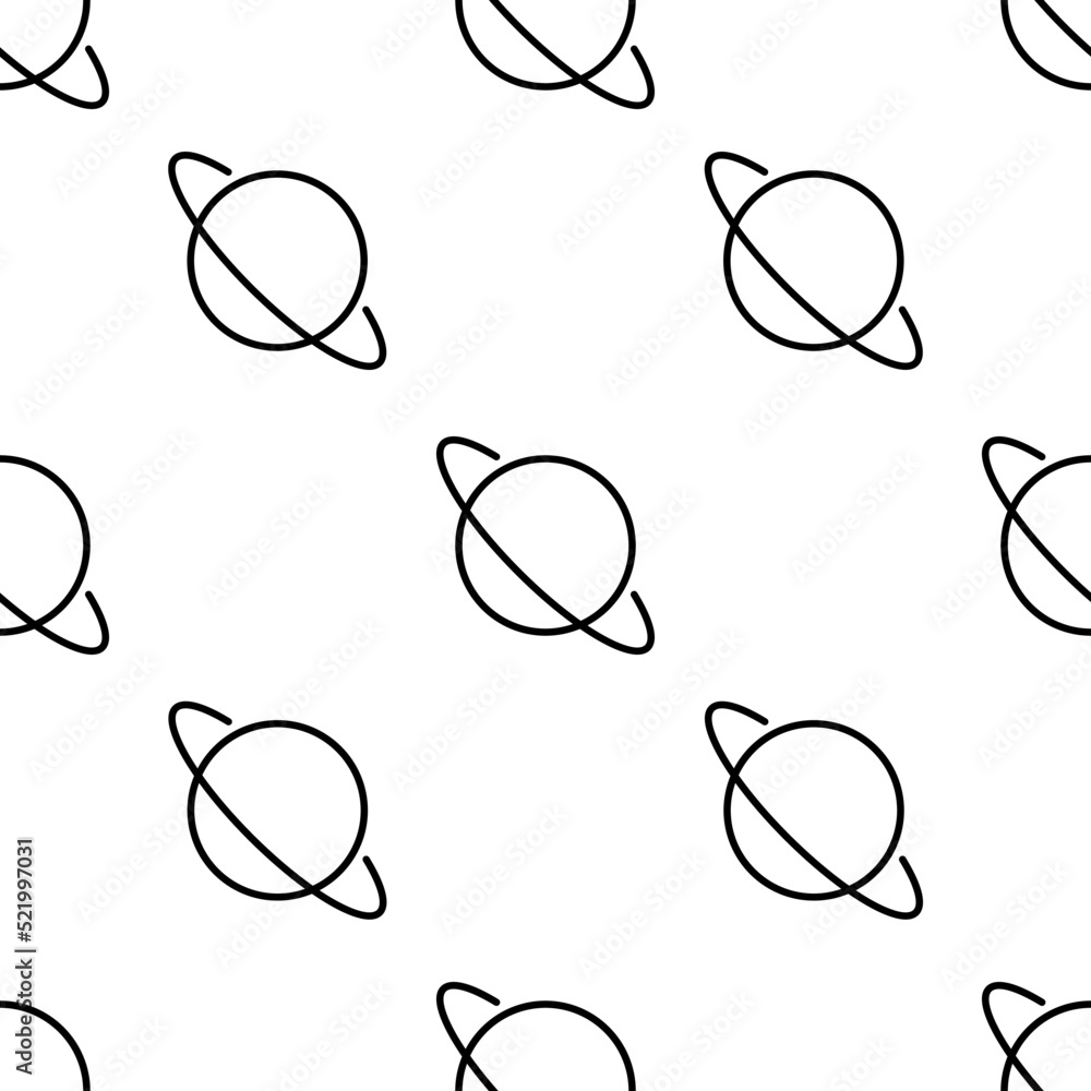 Poster uranus icon pattern. seamless uranus pattern on white background.