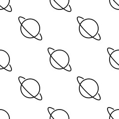 uranus icon pattern. Seamless uranus pattern on white background.