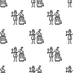 hot stones icon pattern. Seamless hot stones pattern on white background.