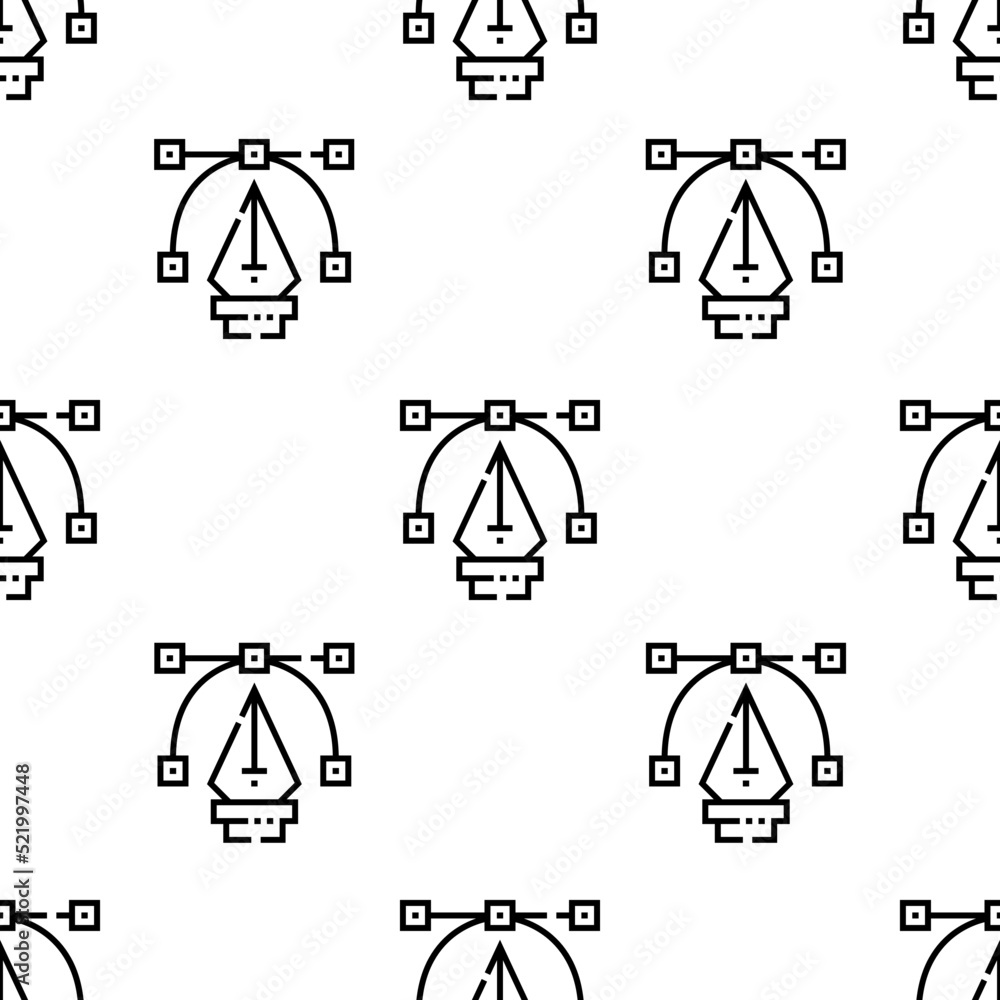 Poster vector icon pattern. seamless vector pattern on white background.
