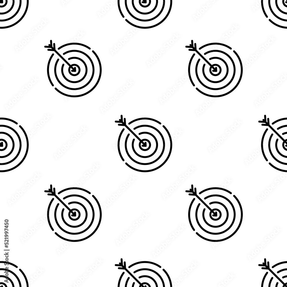 Poster target icon pattern. seamless target pattern on white background.