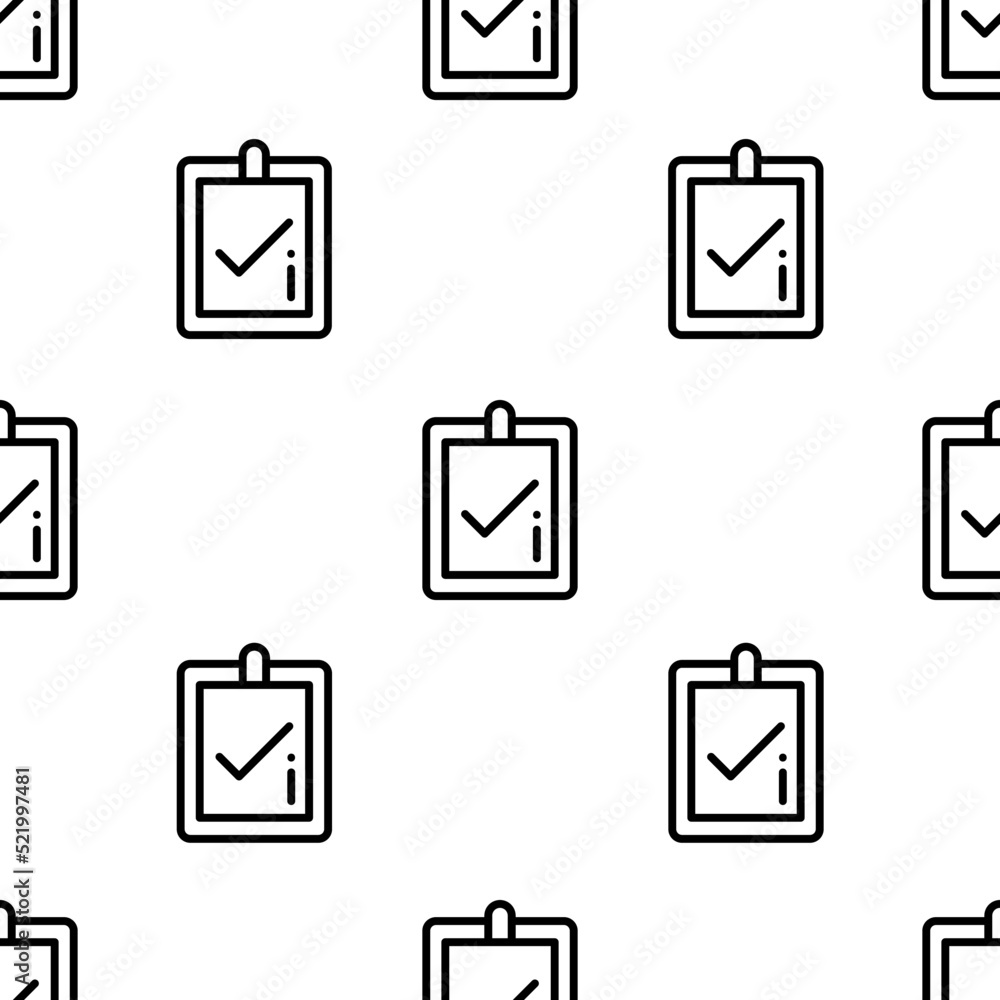 Poster correct icon pattern. seamless correct pattern on white background.