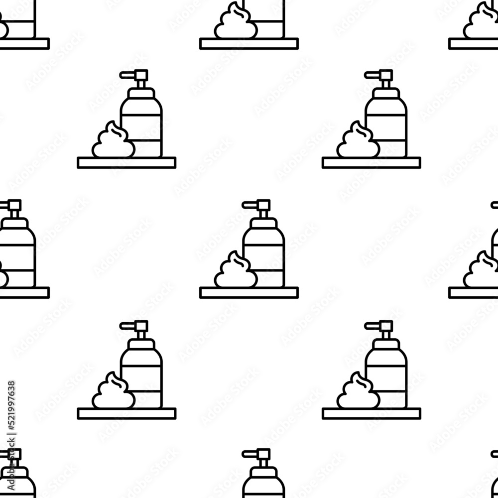Poster foam icon pattern. seamless foam pattern on white background.