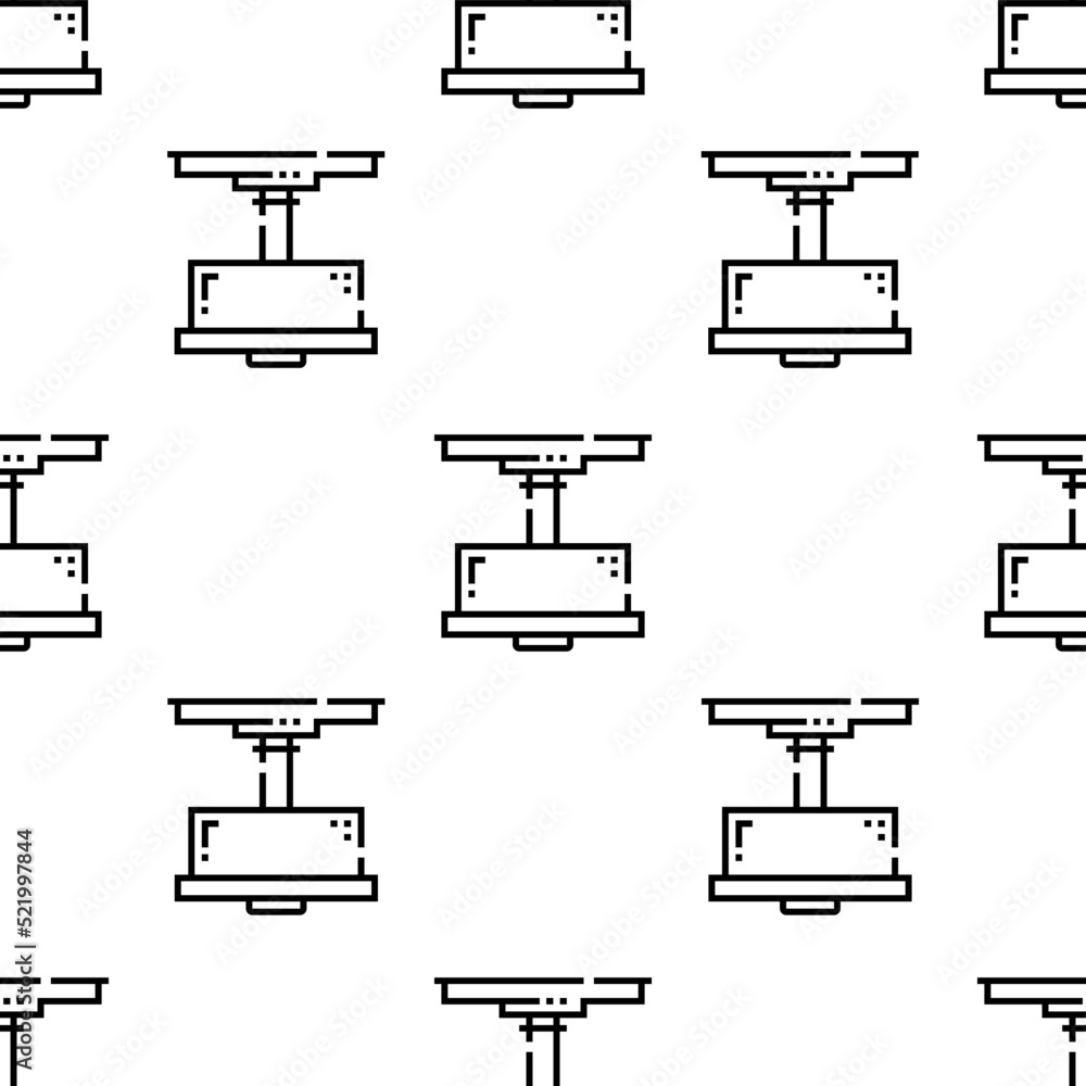 Poster lamp icon pattern. seamless lamp pattern on white background.