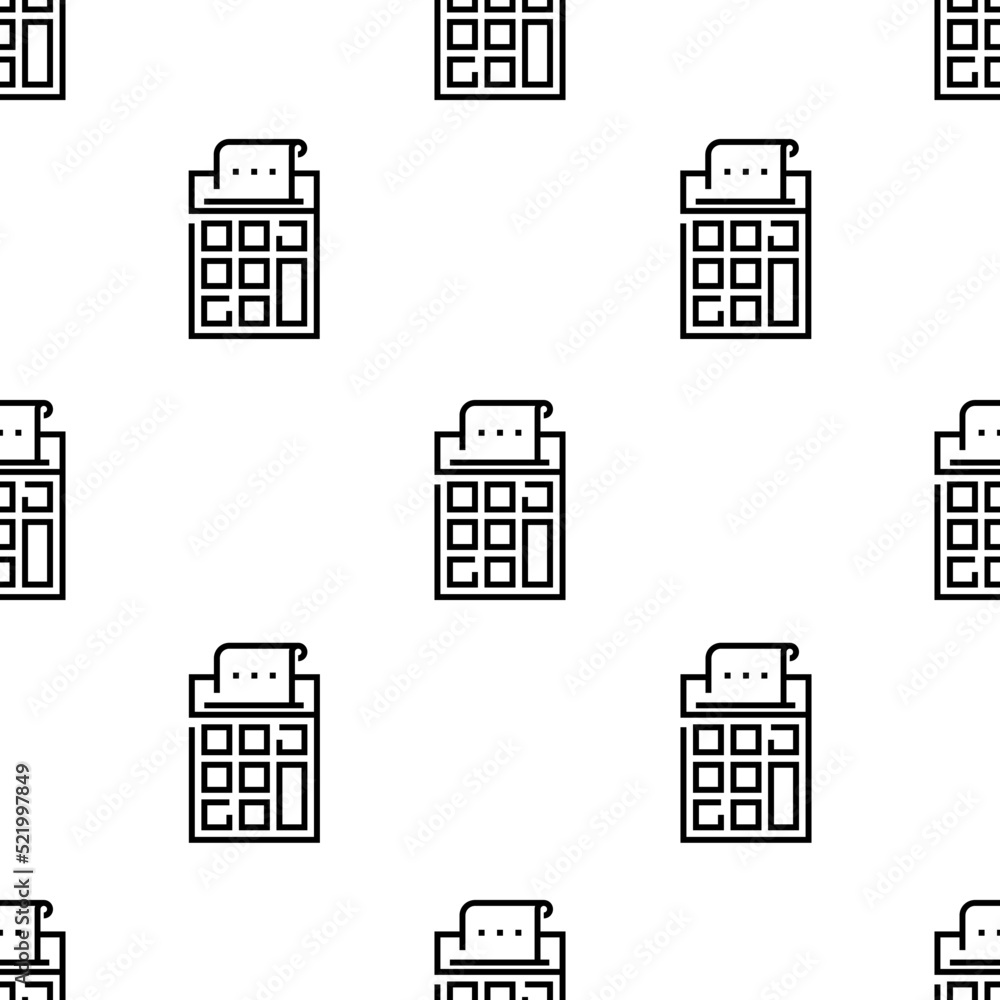 Poster calculator icon pattern. seamless calculator pattern on white background.