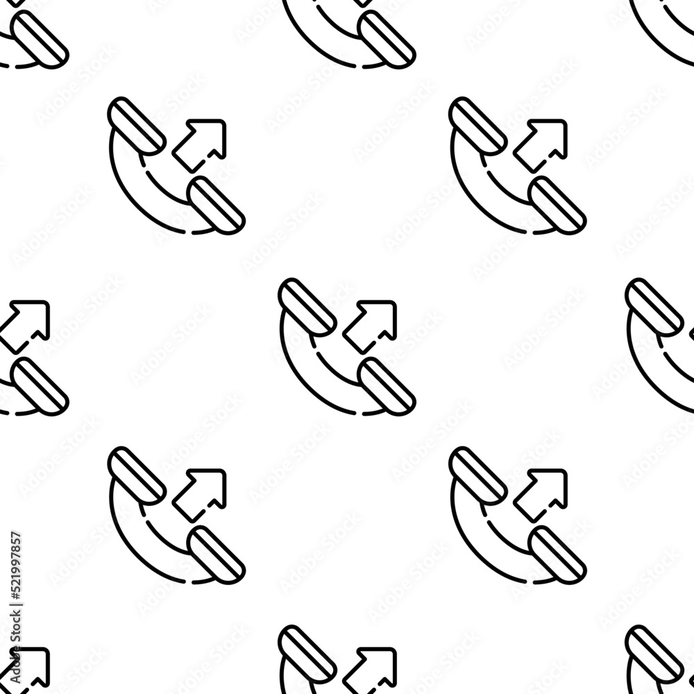 Aufkleber phone call icon pattern. seamless phone call pattern on white background.