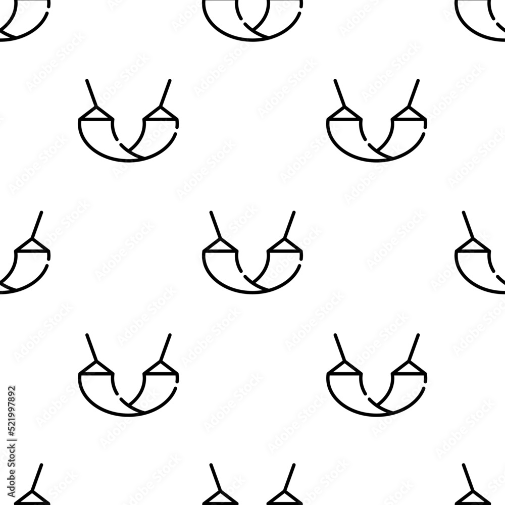 Poster hammock icon pattern. seamless hammock pattern on white background.