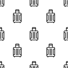 suitcase icon pattern. Seamless suitcase pattern on white background.