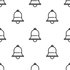 bell icon pattern. Seamless bell pattern on white background.