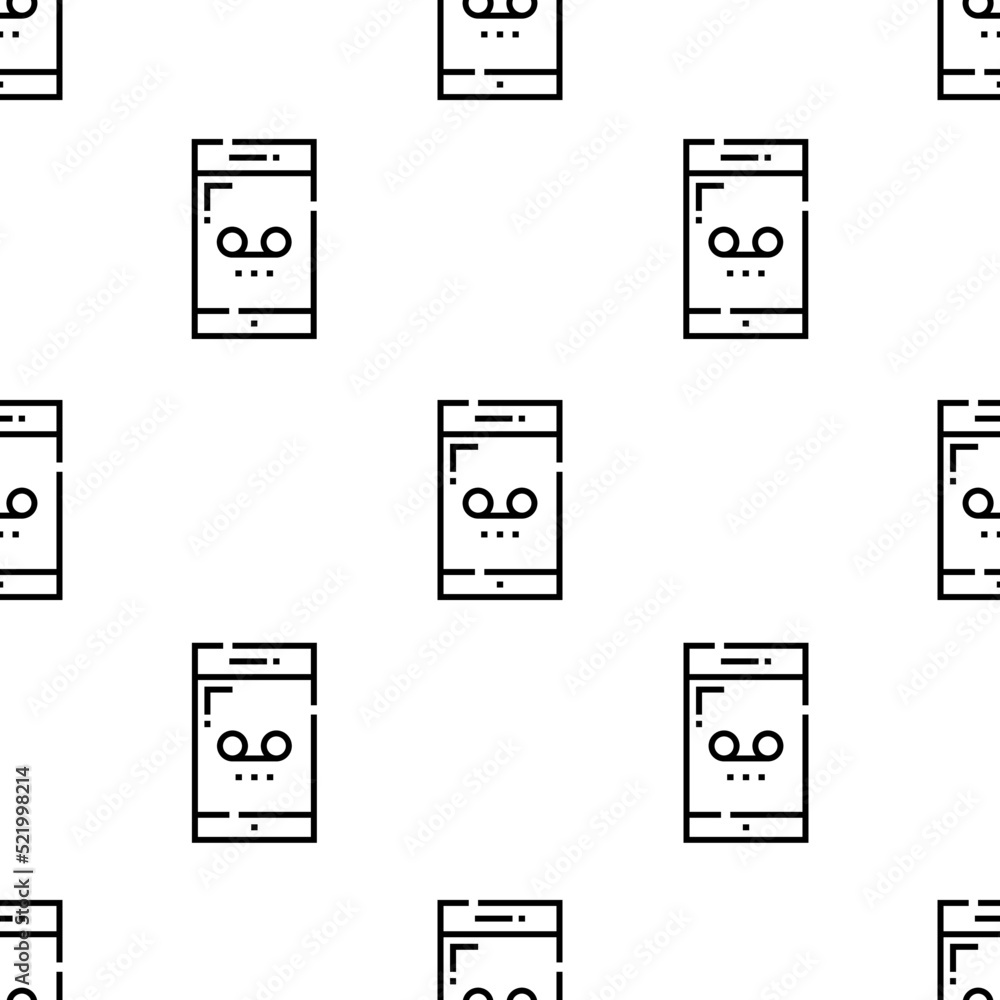 Poster smartphone icon pattern. seamless smartphone pattern on white background.