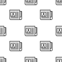 newspaper icon pattern. Seamless newspaper pattern on white background.