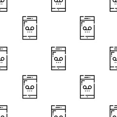 smartphone icon pattern. Seamless smartphone pattern on white background.