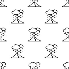 snowing icon pattern. Seamless snowing pattern on white background.