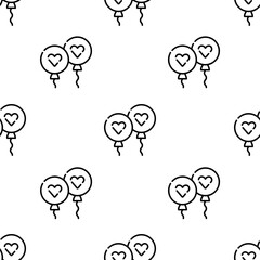 balloon icon pattern. Seamless balloon pattern on white background.