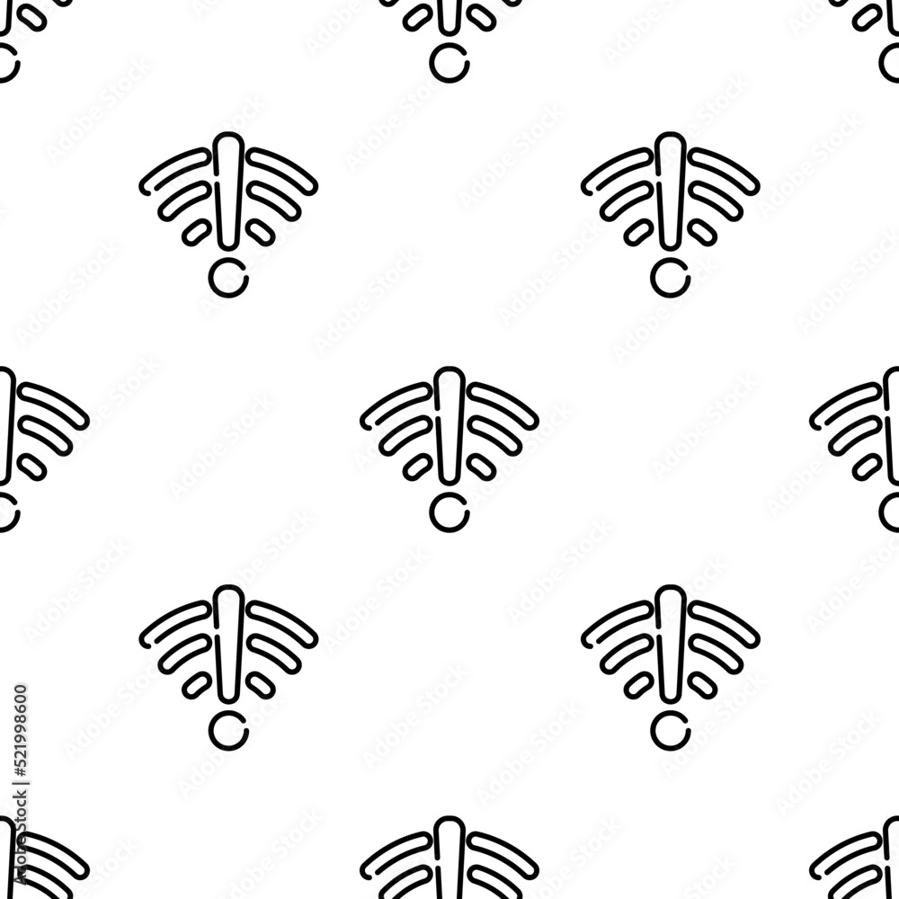 Aufkleber signal icon pattern. seamless signal pattern on white background.
