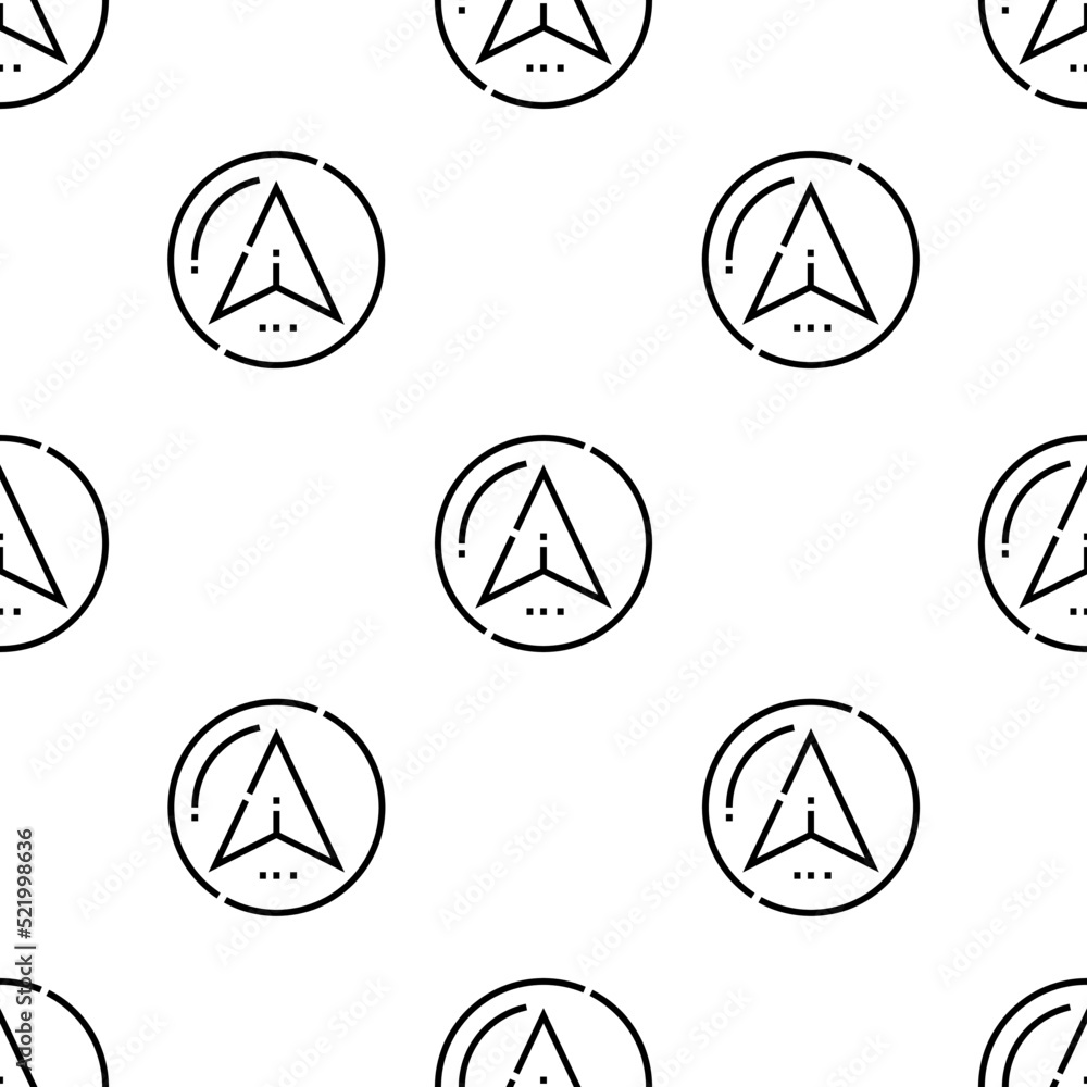Poster navigator icon pattern. seamless navigator pattern on white background.