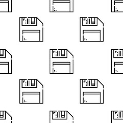 diskette icon pattern. Seamless diskette pattern on white background.