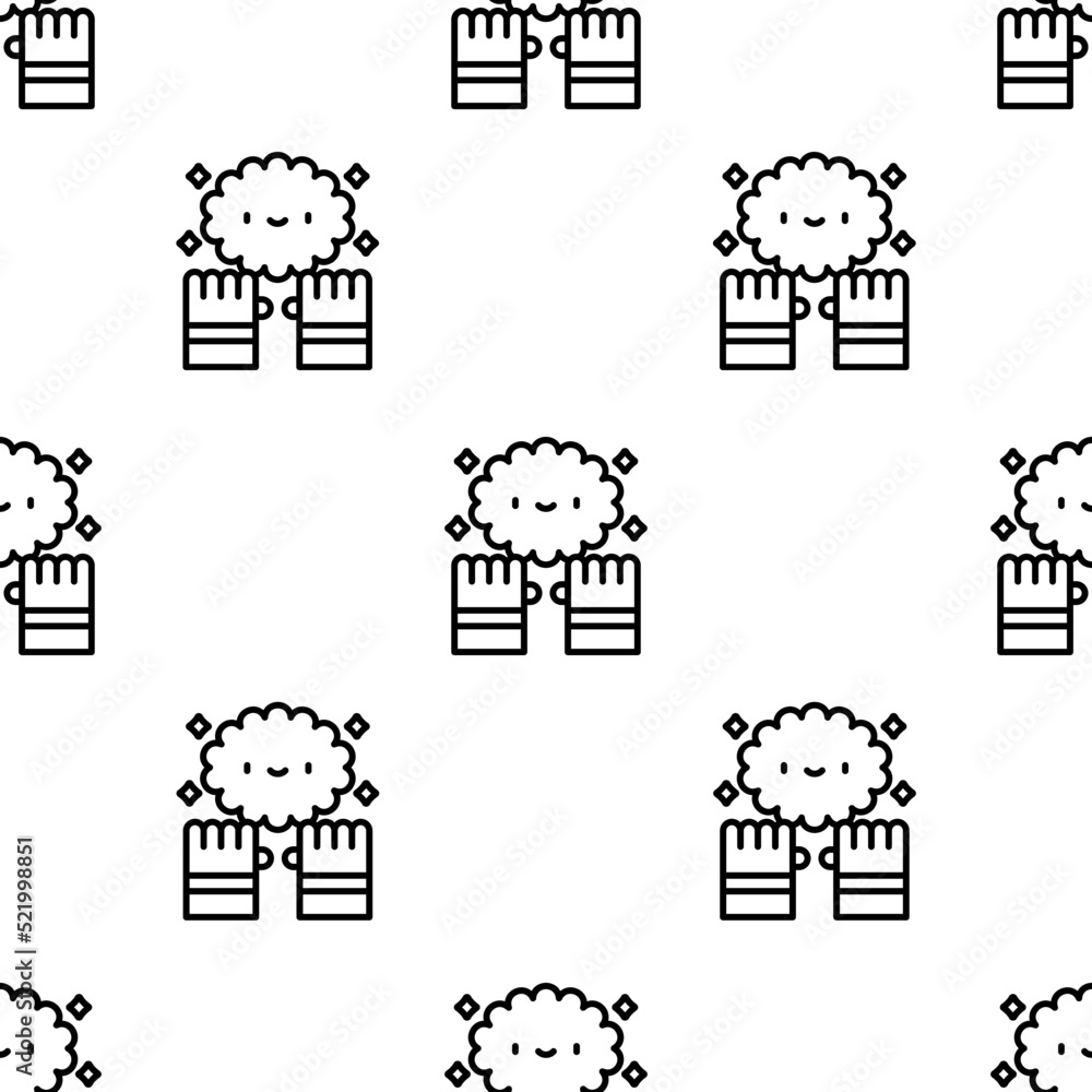 Poster magic icon pattern. seamless magic pattern on white background.