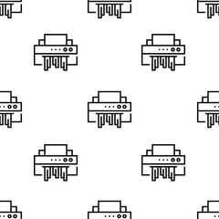 shredder icon pattern. Seamless shredder pattern on white background.