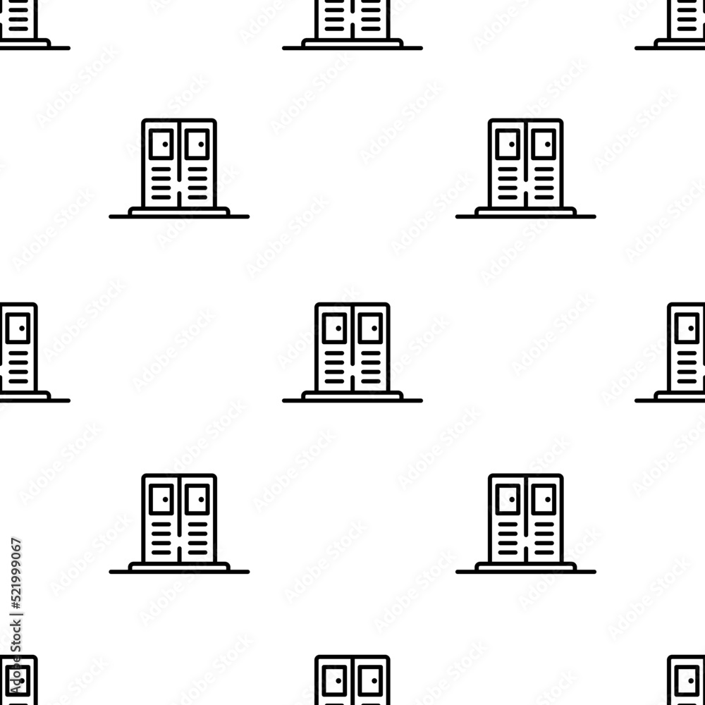 Poster locker icon pattern. seamless locker pattern on white background.