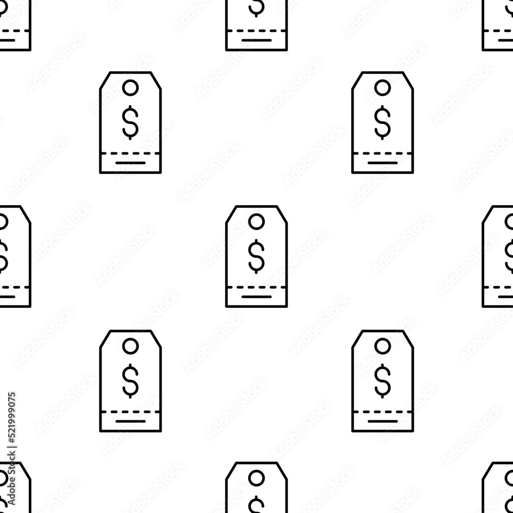 Aufkleber tag icon pattern. seamless tag pattern on white background.