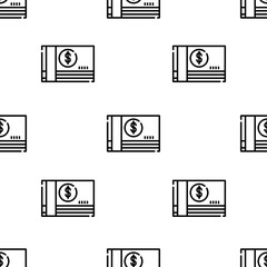 money icon pattern. Seamless money pattern on white background.
