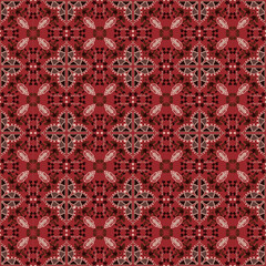 Seamless Background Retro Garden Nature Aboriginal Floral Damask Traditional Pattern Art